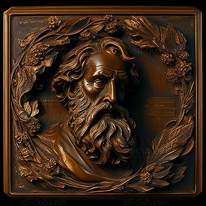 3D model William morris hunt American artist (STL)